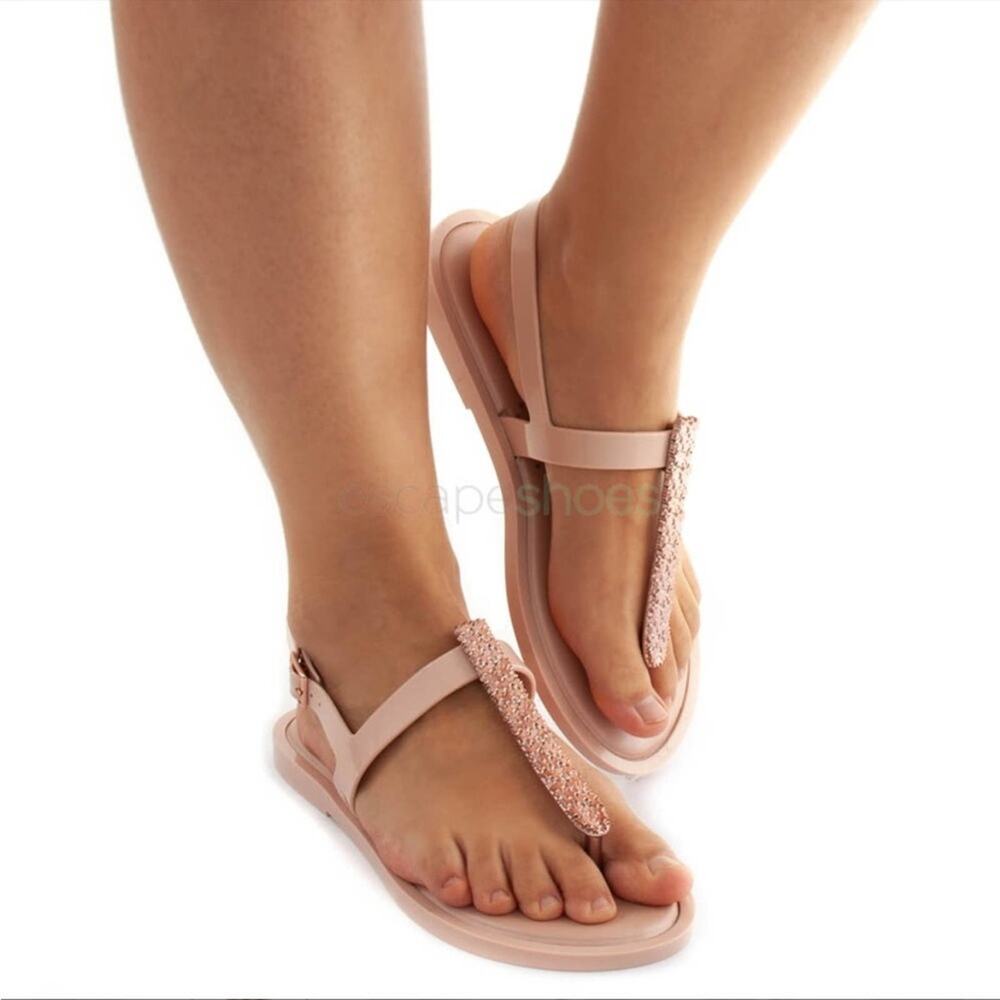 Melissa Shoes Pink Slim Sandal II Size 10